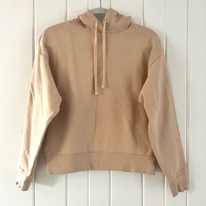 Girlfriend Collective Peachy/Tan Pullover Hoodie, Sz S (P2P 21”)